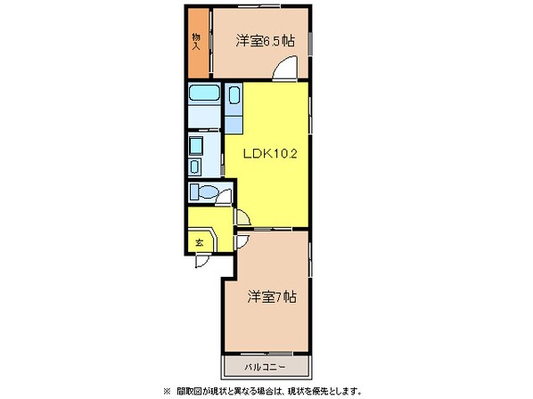 セゾン冨貴の物件間取画像